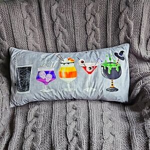 Feather Lumbar halloween spirits pillow